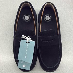Revitalign Orthotic Suede Penny Loafers, Black, NWT, 8.5B
